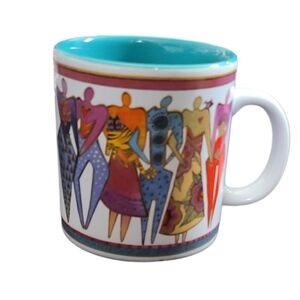 Vintage 2004 Rare Laurel Burch Join Hands Open Hearts Mug 10 Ounces NWOT